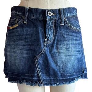 Lucky Brand Skirt Womens Size 6 Blue Western Classic Rodeo Retro Girlie